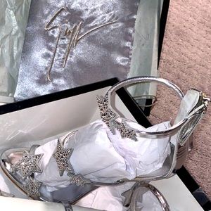 Giuseppe silver star heels